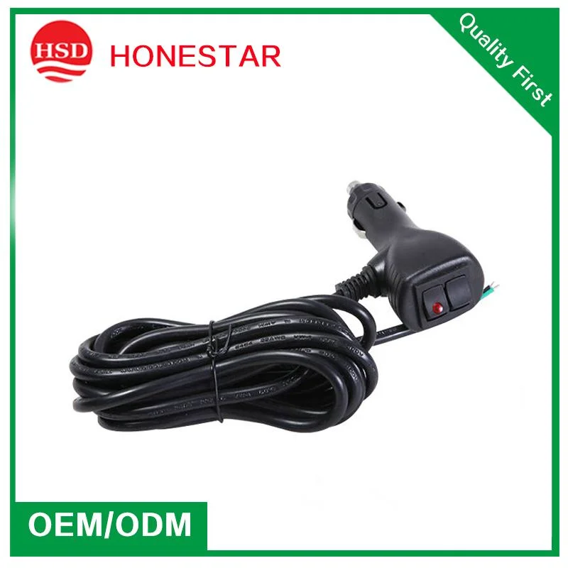 12V 24V Car Cigarette Lighter Plug Connector with Dual Switch