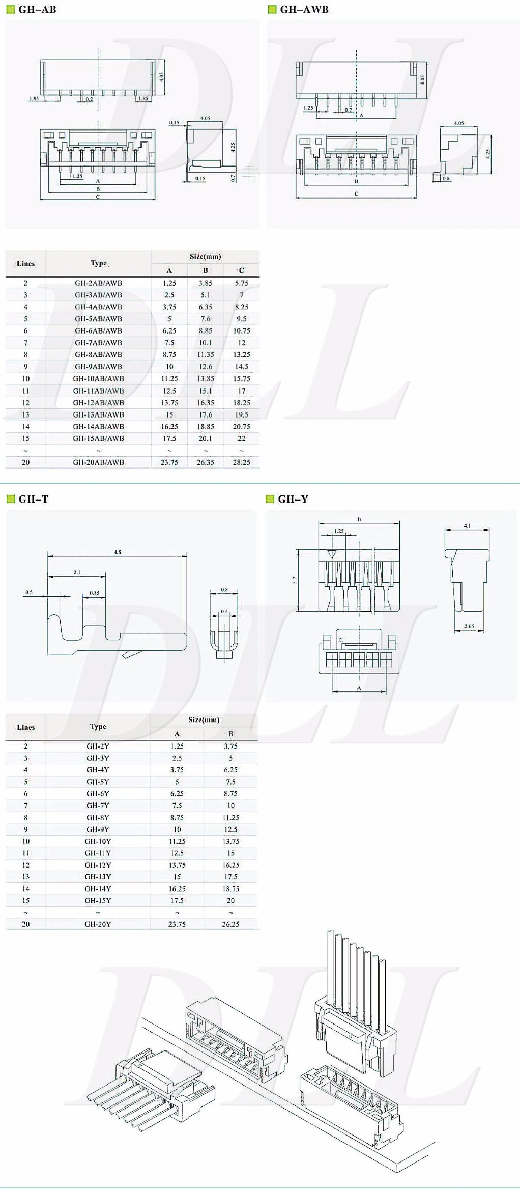 Jst Gh Ghs Bm17b-Ghs-Tbt Bm18b-Ghs-Tbt Bm19b-Ghs-Tbt LED PCB Connector