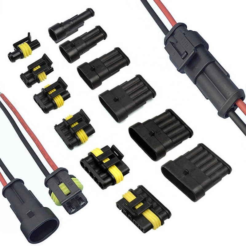 1.5 Series Car Waterproof Connectors AMP Male and Female Plug 1 2 3 4 5 6 Pin Holes Housing Terminals Automotive Connector