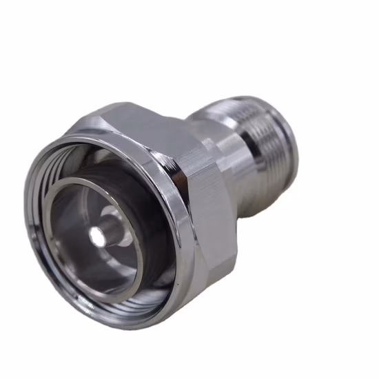 Adaptador de conector coaxial de RF 4,3/10 macho para 4,3/10 fêmea