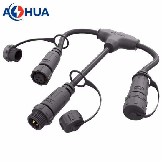 PVC/Nylon LED à prova d'água IP67 Fio Macho Fêmea Conector Circular Cabo Elétrico IP68 220V Plugue M15 Gyd Bett Connector